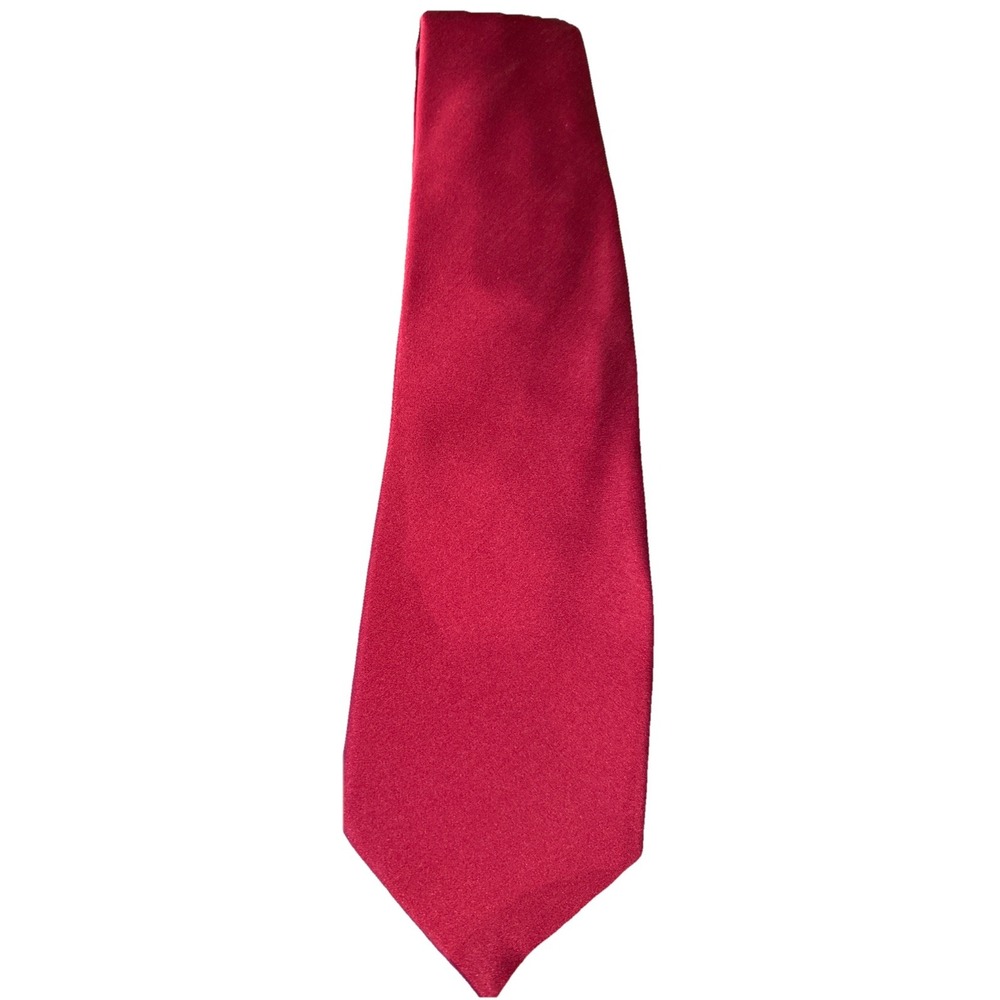 Vintage‎ 1980s Puritan Stain Resistant All Silk Burgundy Neck Tie